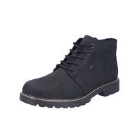 Winterboots RIEKER "FIBER-GRIP", Herren, Gr. 47, schwarz, Nubukleder, unifarben, Basic, Schuhe Winterboots, Winterstiefelette mit wasserabweisender riekerTEX-Membran (73794744-47) schwarz