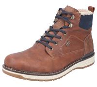 Winterboots RIEKER, Herren, Gr. 42, braun (rotbraun, kombiniert), Lederimitat, Schuhe Winterboots, Winterstiefelette, Schnürboots mit wasserabweisender riekerTEX-Membran (56352850-42) rotbraun, kombin