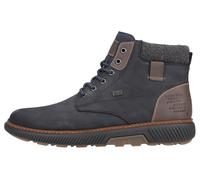 Rieker Herren Schnürstiefeletten B3343, Männer Stiefeletten, lose Einlage, wasserabweisend, riekerTEX,Bootee,Booties,blau Kombi (15),43 EU / 9 UK