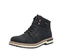 Winterboots RIEKER, Herren, Gr. 43, Warmfutter, schwarz, Nubuklederimitat, Textil, unifarben, Schuhe Winterboots, Schnürboots mit praktischem Reißverschluss, TEX-Membran (83528833-43) schwarz