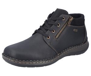 Winterboots RIEKER, Herren, Gr. 44, schwarz, Leder, Lederimitat, Schuhe Winterboots, mit wasserabweisender TEX-Membran (53141505-44) schwarz