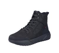 Winterboots RIEKER, Herren, Gr. 45, Schurwolle, schwarz, Nubukleder, Textil, unifarben, Schuhe Winterboots, Outdoorboots, Schnürboots mit wassersabweisender TEX-Membran (29120816-45) schwarz