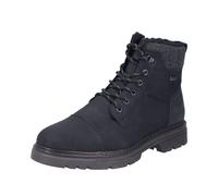 Winterboots RIEKER, Herren, Gr. 46, Warmfutter, weiß (schwarz), Lederimitat, Textil, Basic, Schuhe Winterboots, Schnürboots mit Innenreißverschluss, schmale Form (12116908-46) schwarz
