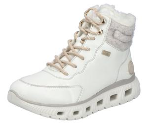 Winterboots RIEKER SPORT, Damen, Gr. 36, weiß (sanftes weiß), Filz, Lederimitat, Schuhe Winterboots, mit gepolsterte Textilinnensohle dank MemoSoft (88605521-36) sanftes weiß