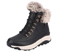 Winterboots RIEKER SPORT, Damen, Gr. 39, schwarz, Leder, Textil, Schuhe Winterboots, Hightop Sneaker, Schnürboots, Winterschuh mit Lammwollfutter (16783627-39)