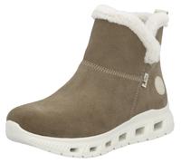 Winterboots RIEKER SPORT, Damen, Gr. 40, beige, Textil, Veloursleder, Schuhe Winterboots, mit wasserabweisender riekerTEX-Membran (46152055-40) beige