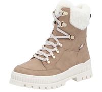 Winterboots RIEKER SPORT, Damen, Gr. 42, braun (camelfarben, creme), Leder, Textil, Schuhe Winterboots, Schneeboots, Winterstiefelette mit wasserabweisender R-TEX-Membran (17754814-42)