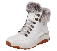 Winterboots RIEKER SPORT, Damen, Gr. 43, weiß (sanftes weiß), Leder, Textil, Schuhe Winterboots, Hightop Sneaker, Schnürboots, Winterschuh mit Lammwollfutter (66620600-43) sanftes weiß