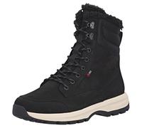 Winterboots RIEKER SPORT, Herren, Gr. 43, schwarz, Nubukleder, unifarben, Schuhe Winterboots, Schnürboots, Winterstiefelette mit wasserabweisender RiekerTEX-Membran (14026940-43) schwarz