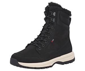 Winterboots RIEKER SPORT, Herren, Gr. 43, schwarz, Nubukleder, unifarben, Schuhe Winterboots, Schnürboots, Winterstiefelette mit wasserabweisender RiekerTEX-Membran (14026940-43) schwarz