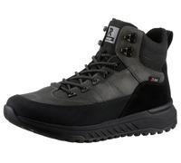 Winterboots RIEKER SPORT, Herren, Gr. 47, grau (grau, schwarz), Leder, Textil, Schuhe, Schneeboots, Outdoorstiefelette mit Fiber Grip-Laufsohle (86859232-47) grau, schwarz