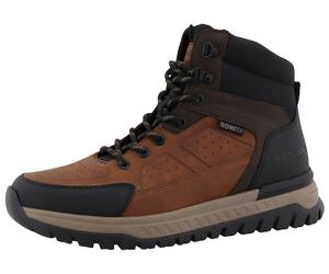 Winterboots ROMIKA, Herren, Gr. 43, schwarz, braun, Lederimitat, Schuhe Winterboots, Schnürboots, Trekkingstiefel mit Reißverschluss (34216110-43) schwarz, braun