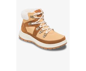 Winterboots ROXY "ALYAH", Damen, Gr. 39, braun (camel), Leder, Synthetik, Schuhe Winterboots, Winterschuhe, Winterstiefel, Snowboots, wasserabweisend & gefüttert (15372508-39) camel