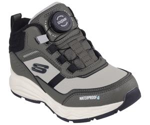 Winterboots SKECHERS "ADVENTURE BLITZ - ARCTIC BRISK", Mädchen, Gr. 34, grün (oliv schwarz), Lederimitat, Textil, Schuhe Winterboots, Winterschuh, Boots, Sneaker mit wasserabweisender TEX-Membrane (48