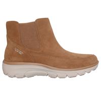 Winterboots SKECHERS "EASY GOING-CASUAL ICON", Damen, Gr. 35, braun (hellbraun), Veloursleder, Schuhe Winterboots, Stiefelette mit Warmfutter, Skechers Hands Free Slip-ins mit Stretch (25804927-35) he