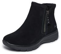 Winterboots SKECHERS "EASY GOING-", Damen, Gr. 38, schwarz (schwarz unifarben), Schuhe Winterboots, Stiefelette mit Reißverschluss und Air-Cooled Memory Foam (39263512-38) schwarz unifarben