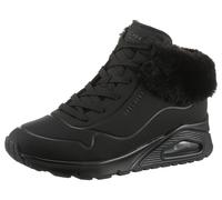 Winterboots SKECHERS "ESS - STREET GIRLS", Mädchen, Gr. 31, wärmend, schwarz, Lederimitat, Fellimitat, Schuhe Winterboots, Schnürstiefel mit Skech-Air-Zwischensohle mit Luftkissendämpfung (43502002-31