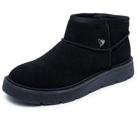 Winterboots SKECHERS "KEEPSAKES COZY-COZY MINI", Damen, Gr. 37, schwarz, uni, Veloursleder, Schuhe Winterboots, Snowboots, Schlupfstiefel mit Plateausohle (45404305-37) schwarz, uni