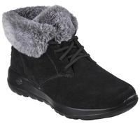 Winterboots SKECHERS "ON-THE-GO JOY - PLUSH DREAMS" Gr. 35, schwarz (schwarz, grau) Damen Schuhe Boots mit Ortholite (76595569-35)