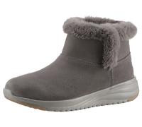 Winterboots SKECHERS "ON-THE-GO STELLAR-COZY STEP" Gr. 35, grau (taupe), Damen, Veloursleder, Schuhe (24336421-35) taupe