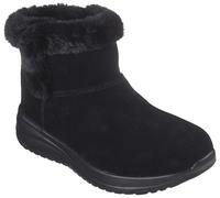 Winterboots SKECHERS "ON-THE-GO STELLAR-COZY STEP", Damen, Gr. 37, schwarz, Veloursleder, Schuhe Winterboots, Winterstiefel, Schnürstiefel, Boots mit Warmfutter (49611503-37) schwarz