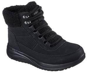 Winterboots SKECHERS "ON-THE-GO STELLAR", Damen, Gr. 35, schwarz, Lederimitat, Textil, unifarben, Schuhe Winterboots, Schnürstiefel, Trekkingschuh mit ULTRA GO Dämpfung (63794911-35) schwarz