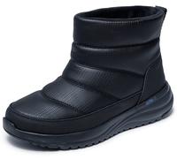 Winterboots SKECHERS "ON-THE-GO STELLAR", Damen, Gr. 37, schwarz, uni, Lederimitat, Schuhe, Snowboots mit gestepptem Schaft (34853316-37) schwarz, uni