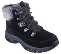 Winterboots SKECHERS "TREGO-SNOW WORRIES", Damen, Gr. 35, schwarz, Veloursleder, Schuhe Winterboots, Schnürboots, Schnürstiefelette mit TEX (27650332-35) schwarz
