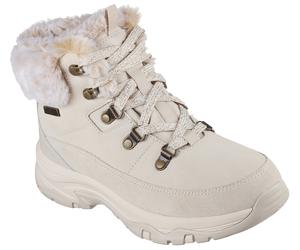 Winterboots SKECHERS "TREGO-SNOW WORRIES", Damen, Gr. 37, natur, Veloursleder, Schuhe Winterboots, Schnürboots, Schnürstiefelette mit TEX (16428430-37) natur
