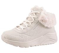 Winterboots SKECHERS "UNO LITE", Mädchen, Gr. 32, beige (natur, leo), Lederimitat, Fellimitat, Schuhe Winterboots, Schnürboots mit Reißverschluss, Größenschablone zum Download (74954134-32) natur, leo