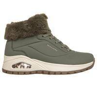 Winterboots SKECHERS "UNO RUGGED-", Damen, Gr. 36, Warmfutter, grün (olivgrün), Lederimitat, Schuhe Winterboots, Winterstiefelette, High-Top-Sneaker mit SkechAir Luftkissensohle, Topseller (66700638-3