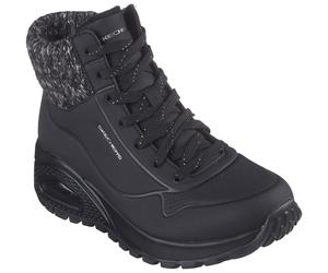 Winterboots SKECHERS "UNO RUGGED", Damen, Gr. 37, schwarz, Lederimitat, Textil, Schuhe Winterboots, Snowboots mit Skech-Air-Luftkammernsohle (82717063-37) schwarz
