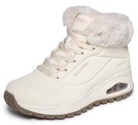 Winterboots SKECHERS "UNO RUGGED-", Damen, Gr. 38, beige (sanftes weiß), Lederimitat, Schuhe Winterboots, Winterstiefelette, High-Top-Sneaker mit SkechAir Luftkissensohle (61508325-38) sanftes weiß