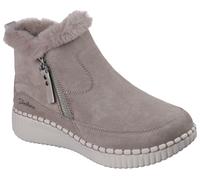 Winterboots SKECHERS "WILSHIRE BLVD-FRESH ZIP", Damen, Gr. 41, taupe, Veloursleder, Schuhe Winterboots, Boots mit Reißverschluss (83737461-41)