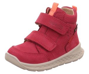 Winterboots SUPERFIT "BREEZE, WMS: mittel", Mädchen, Gr. 22, rot, Nubukleder, unifarben, Schuhe Winterboots, Babyschuh, Klettschuh mit GORE-Tex, Größenschablone zum Download (98578914-22) rot