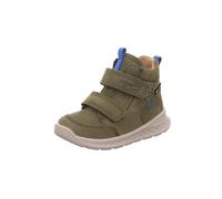 Winterboots SUPERFIT "BREEZE, WMS: mittel", Mädchen, Gr. 24, grün (grün, hellblau), Nubukleder, unifarben mit Farbeinsatz, Schuhe Winterboots, Babyschuh, Klettschuh mit GORE-Tex, Größenschablone zum D