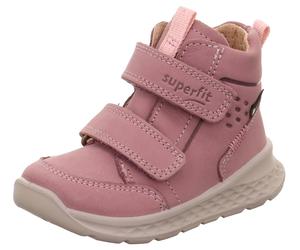 Winterboots SUPERFIT "BREEZE, WMS: mittel", Mädchen, Gr. 30, lila (flieder), Nubukleder, unifarben, Schuhe Winterboots, Babyschuh, Klettschuh mit GORE-Tex, Größenschablone zum Download (59059064-30) f