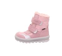 Winterboots SUPERFIT "FLAVIA, WMS: mittel", Mädchen, Gr. 36, rosa (rosa, weiß), Textil, Veloursleder, Glitzer, unifarben mit Farbeinsatz, Schuhe Winterboots, Klettboots mit Glitzerdetails, Größenschab