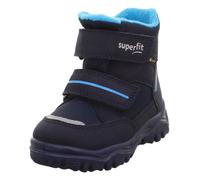 Winterboots SUPERFIT "HUSKY1, WMS: mittel", Mädchen, Gr. 22, blau (dunkelblau), Lederimitat, Textil, Schuhe Winterboots, Snowboots mit wasserdichtem GORE TEX, Größenschablone zum Download (17168432-22