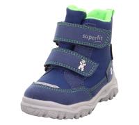 Winterboots SUPERFIT "HUSKY1, WMS: mittel", Mädchen, Gr. 25, grün (blau, hellgrün), Textil, Schuhe Winterboots, Snowboots mit wasserdichtem SYMPATEX, Größenschablone zum Download (72485546-25) blau, h
