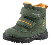 Winterboots SUPERFIT "HUSKY1, WMS: mittel", Mädchen, Gr. 26, grün (khaki, orange), Lederimitat, Textil, Schuhe Winterboots, Snowboots mit wasserdichtem GORE TEX, Größenschablone zum Download (97774053