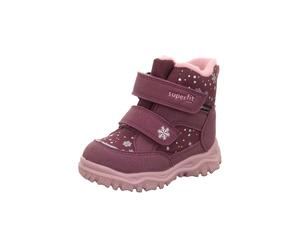 Winterboots SUPERFIT "HUSKY1, WMS: mittel", Mädchen, Gr. 29, rot, rosa, Lederimitat, Textil, Schuhe Winterboots, Snowboots mit wasserdichtem GORE TEX, Größenschablone zum Download (41096360-29) rot, r