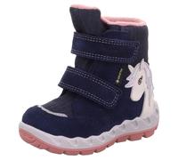 Winterboots SUPERFIT "ICEBIRD WMS: Weit", Mädchen, Gr. 30, bunt (dunkelblau, rosa einhorn), Nappaleder, Polyester, Polyurethan, Veloursleder, Schuhe Winterboots, Snowboots mit Einhorn Motiv, Größensch