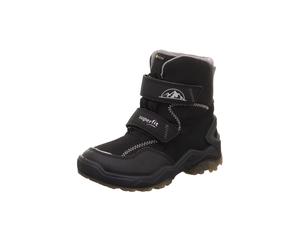 Winterboots SUPERFIT "JUPITER, WMS: weit", Mädchen, Gr. 36, schwarz (schwarz, grau), Schuhe Winterboots, Klettboots mit reflektierenden Details, Größenschalone zum Download (12430139-36) schwarz, grau