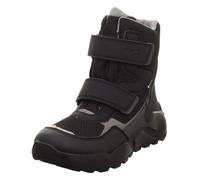 Winterboots SUPERFIT "ROCKET WMS: Weit", Mädchen, Gr. 36, schwarz, Lederimitat, Polyester, Schuhe Winterboots, Klettstiefel mit Schurwolle und GORE-TEX, Größenschablone zum Download (30898453-36) schw