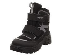 Winterboots SUPERFIT "SNOW MAX WMS: weit", Mädchen, Gr. 25, schwarz (schwarz, hellgrau), Synthetik, Textil, Schuhe Winterboots, Snowboots für breite Füße geeignet, Größenschablone zum Download (238626