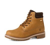 Winterboots TAMARIS, Damen, Gr. 37, braun (camelfarben), Nubukleder, kontrastfarbene Details, Schuhe Winterboots, Blockabsatz, Schnürstiefelette mit DUO-TEX Ausstattung (94966861-37) camelfarben