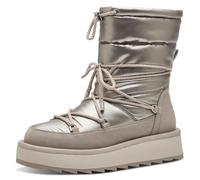 Winterboots TAMARIS, Damen, Gr. 37, champagne, Lederimitat, Textil, glänzend, Schuhe Winterboots, Plateau, Winterboots, mit hochwertiger Duo-Tex-Ausstattung (91501962-37) champagne