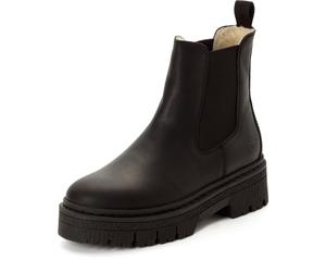 Winterboots TAMARIS, Damen, Gr. 39, schwarz, Leder, Schuhe Winterboots, Blockabsatz, Winterstiefelette mit Anziehlasche (28903906-39) schwarz