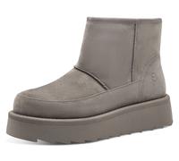 Winterboots TAMARIS, Damen, Gr. 40, grau, Leder, unifarben, Schuhe Winterboots, Plateau, Kurz-Stiefelette, Ankleboots mit Innenreißverschluss (81093855-40)